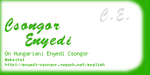 csongor enyedi business card
